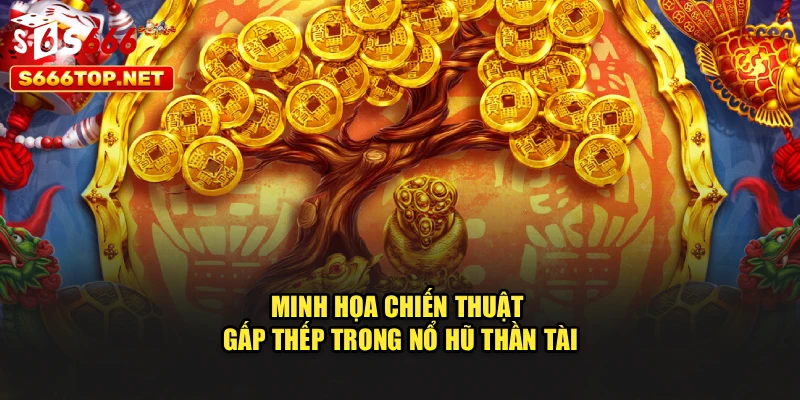 Minh họa chiến thuật gấp thếp trong nổ hũ Thần Tài